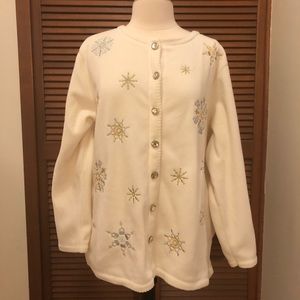 Fashion Bug snowflake embroidered fleece 18/20